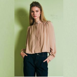 Chaqueta Camisa Camel globo