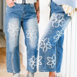 Pantalón Flower Bordado