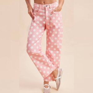 Jeans Polka Denim Rose
