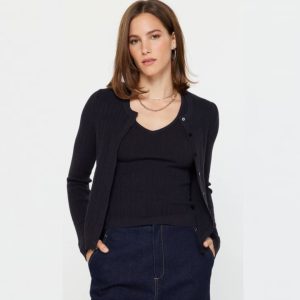 Set Cardigan/Camisa Negro